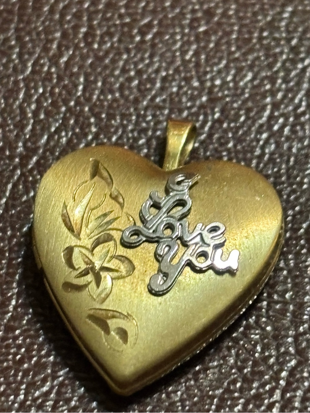 Gold Heart Pendant with 'I Love You' Script 14k GH PPO